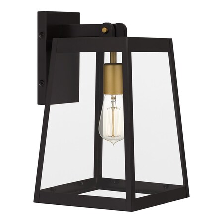 Quoizel Amberly Grove 1-Light Western Bronze Outdoor Wall Lantern AMBL8408WT